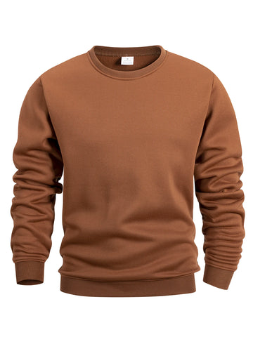UrbanCore Sweatshirt - solid sportswear outdoor casual daily long-sleeved pullover men's sportswear