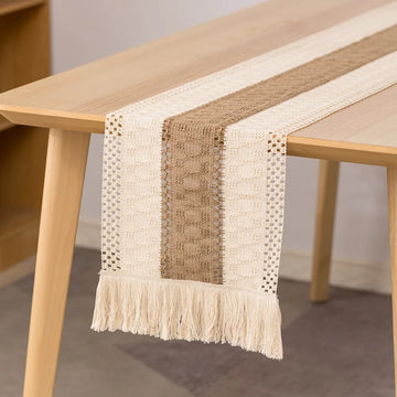 Maison Plaid – Caminho de Mesa Bordado em Linho e Algodão