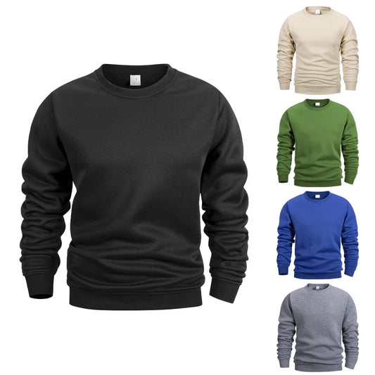 UrbanCore Sweatshirt - solid sportswear outdoor casual daily long-sleeved pullover men's sportswear